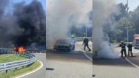 Na autocesti A3 planuo automobil