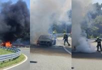 Na autocesti A3 planuo automobil