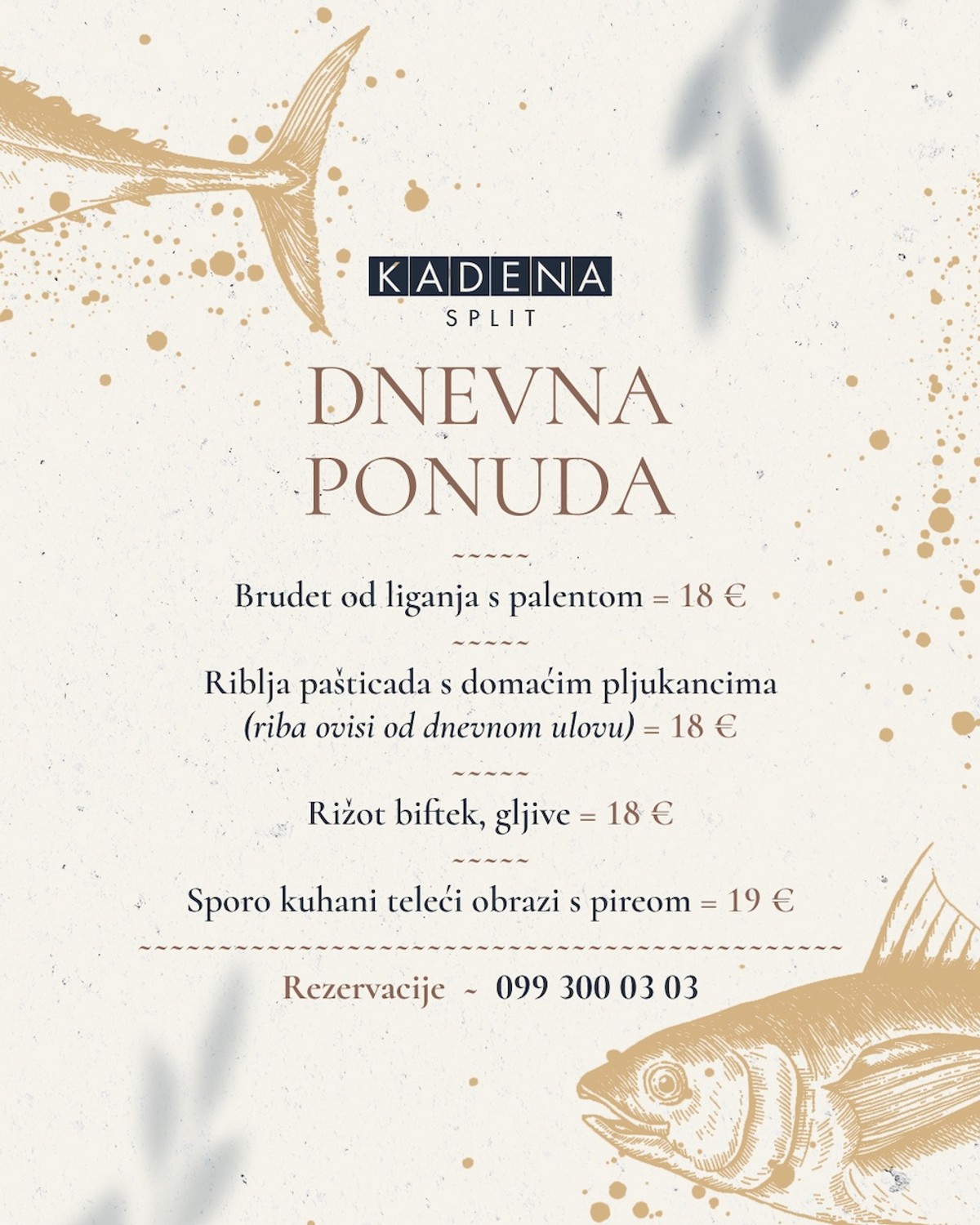 Nova dnevna ponuda splitske Kadene - domaće i provjereno