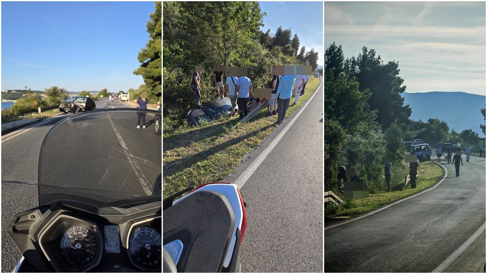 Sudar triju vozila u Trogiru, zatvorena cesta