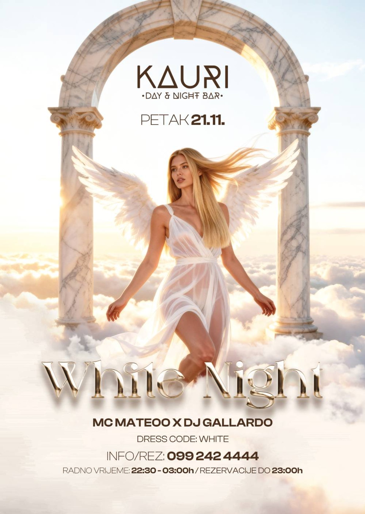 WHITE NIGHT Petak u znaku bijele boje u klubu Kauri!