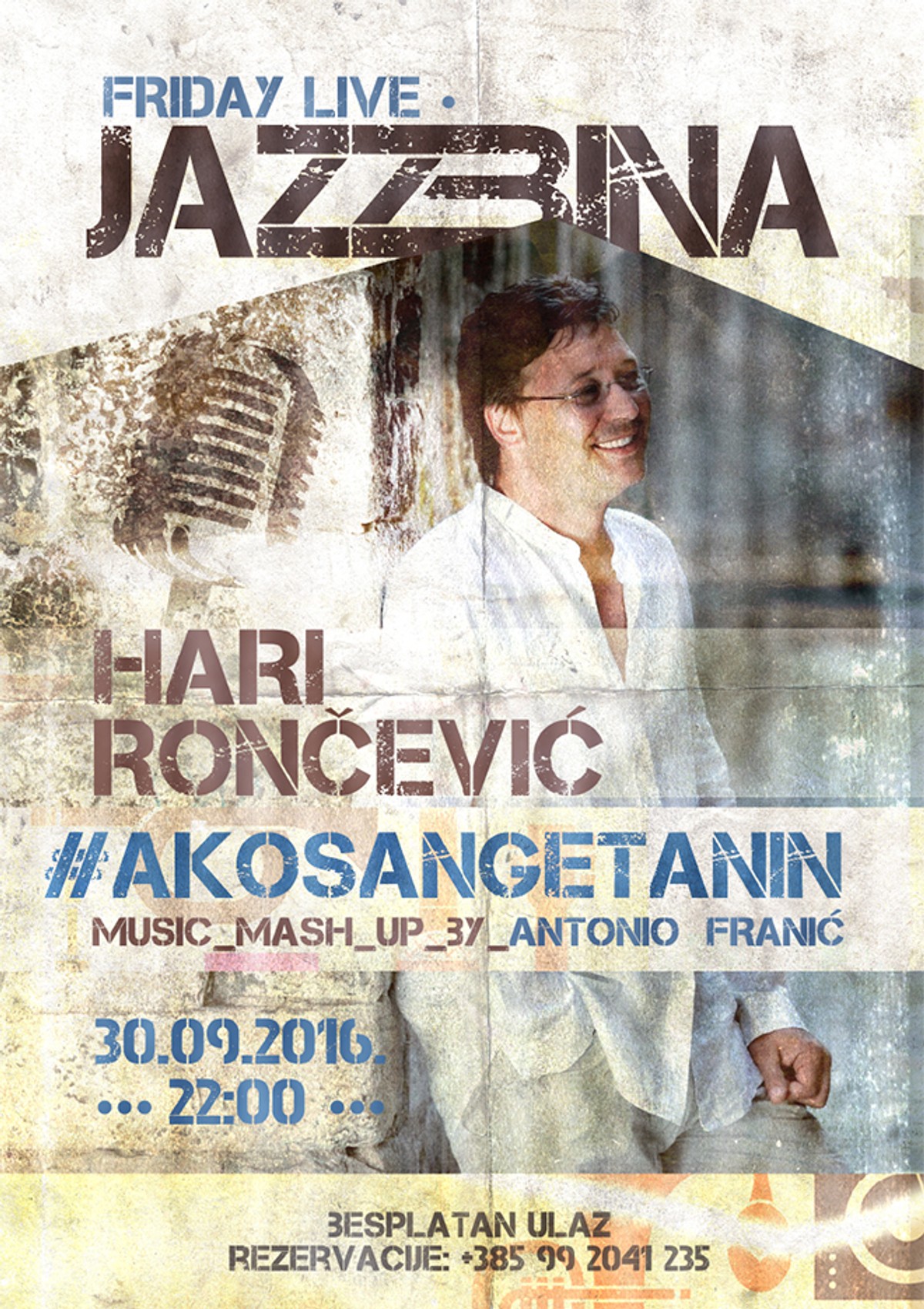 Hari Rončević u petak u Jazzbini, ulaz besplatan!