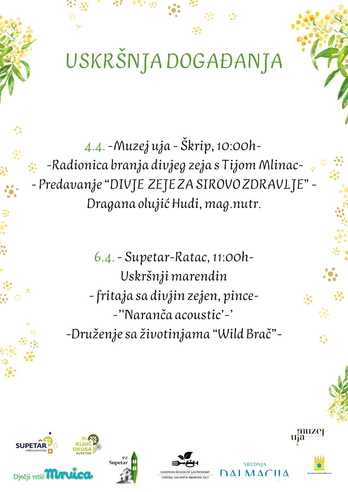 Proljeće na Braču miriše na divje zeje, maslinovo ulje i fritaju!