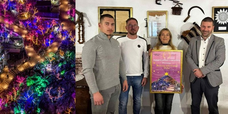 Predstavnik portala Gradonacelnik.hr i Nacelnik.hr uručio plaketu za 'Najljepši advent u Hrvatskoj' Božićnom selu Gornji Dolac