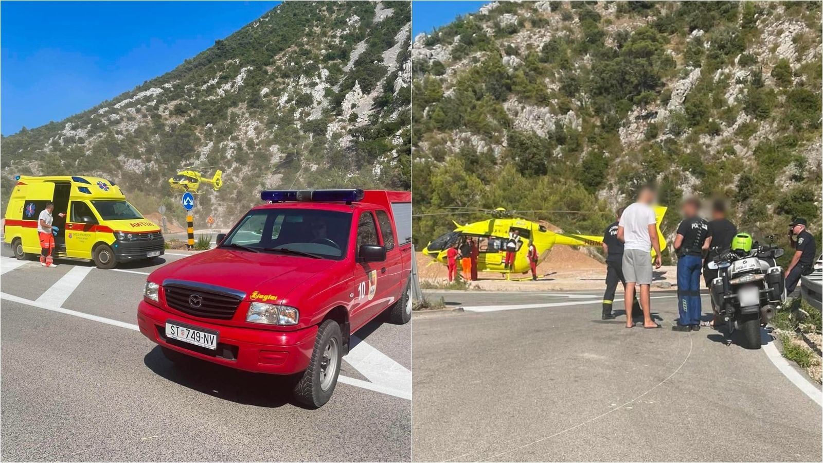 Drama nakon nesreće na Hvaru: Helikopter Hitne medicinske službe se pokvario, ozlijeđeni motociklist do Splita prevezen gliserom
