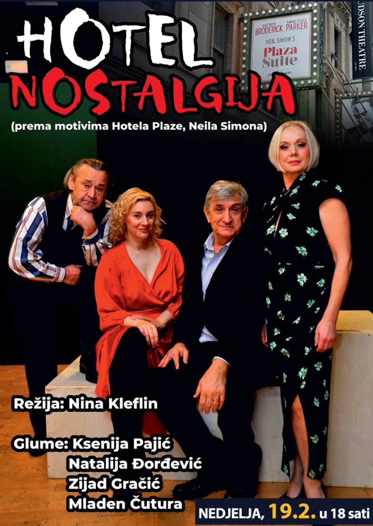 PREMIJERA 'HOTELA NOSTALGIJA' Ksenija Pajić, Zijad Gračić, Natalija Đorđević i Mladen Čutura u Splitu