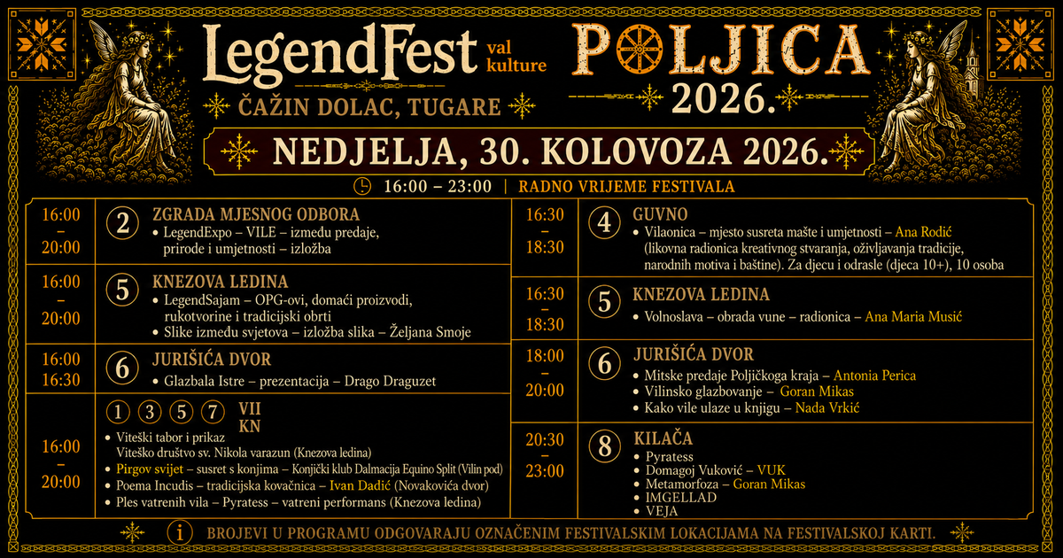 Vile se vraćaju u Poljica: LegendFest 29. i 30. kolovoza u Čažinu Docu