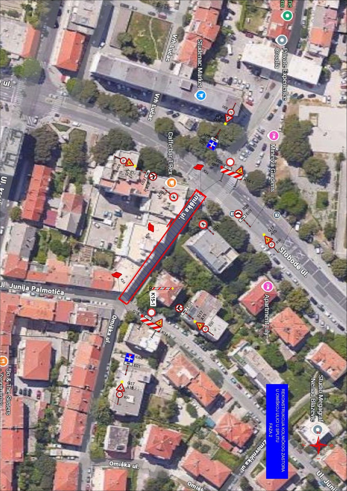 PRIVREMENA REGULACIJA PROMETA Sutra počinje sanacija kolnika u Omiškoj ulici