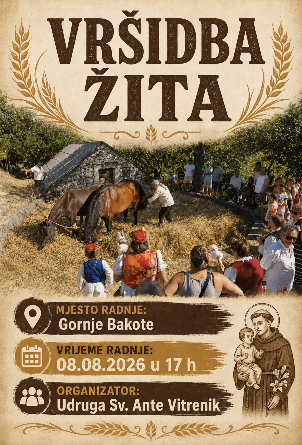 U subotu se pridružite tradiciji vršidbe žita u biokovskom selu
