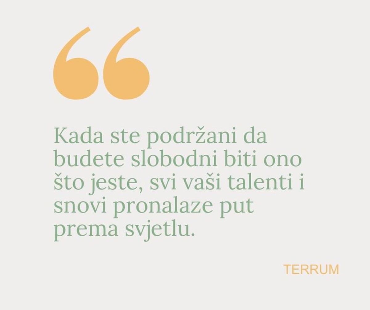 Terrum nudi siguran prostor za izražavanje kreativnosti, poseban naglasak stavlja na terapeutsku moć umjetnosti