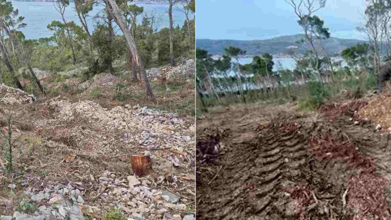 NAKON OLUJE Teška mehanizacija ostavlja tragove po Marjanu, snimke to jasno pokazuju