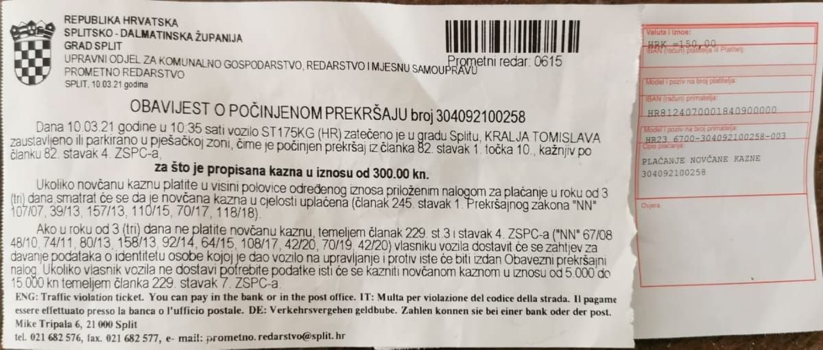 Prometna kazna
