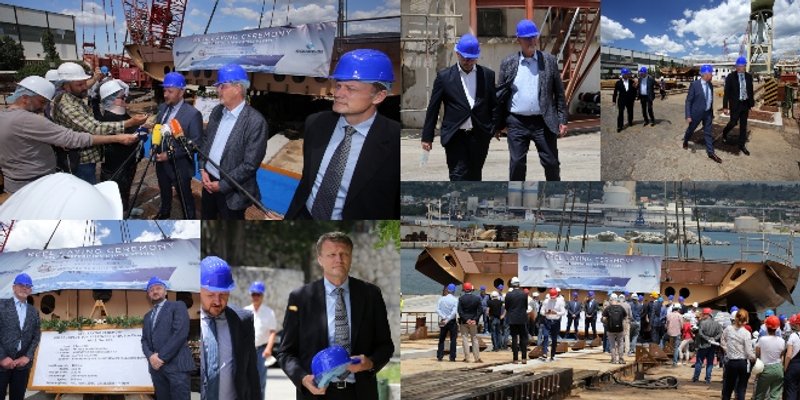 SVEČANO U ŠKVERU: Položena kobilica putničkog broda za krstarenja polarnim područjima