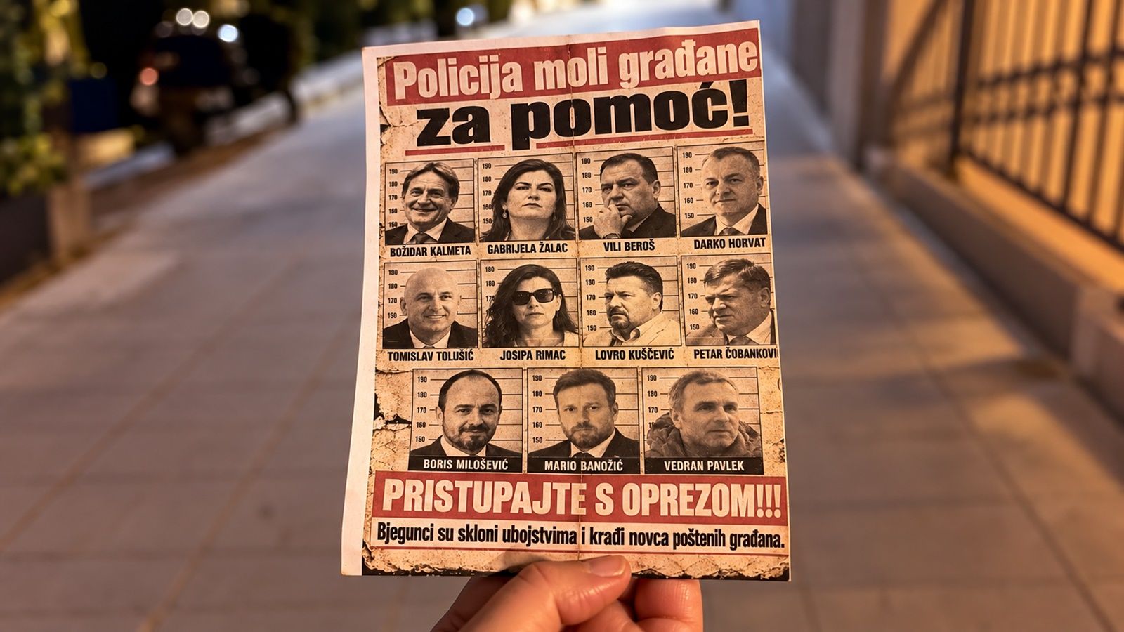 U Splitu osvanuo neobičan plakat: 'Policija moli građane za pomoć!'