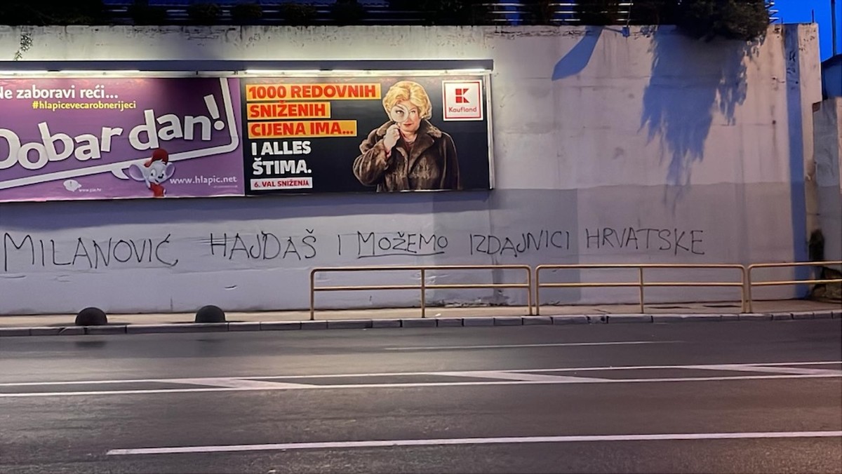 FOTO Uvredljivi grafiti o Milanoviću osvanuli u Splitu