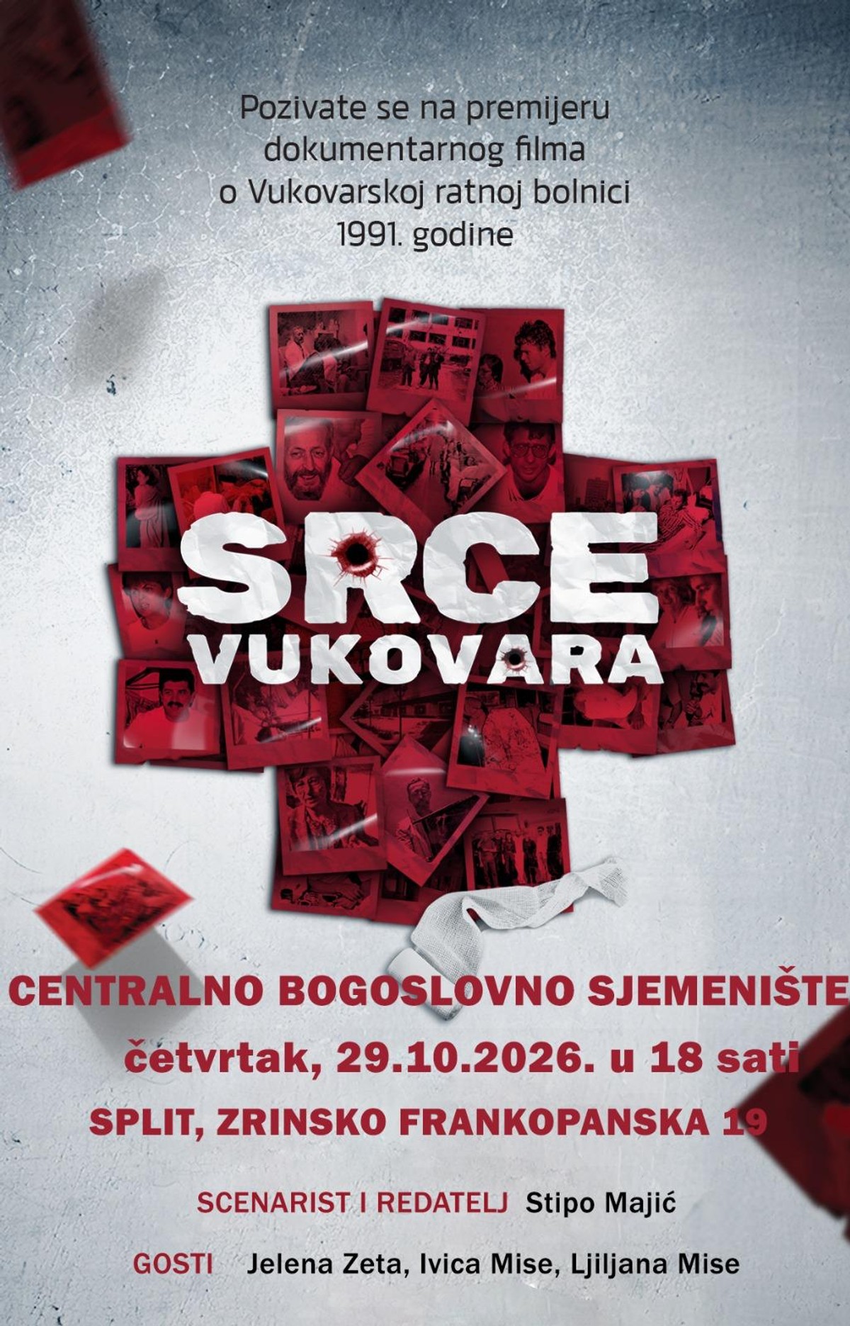 VUKOVAR U SPLITU Projekcija dokumentarca i tribina sa suborcem Blage Zadre