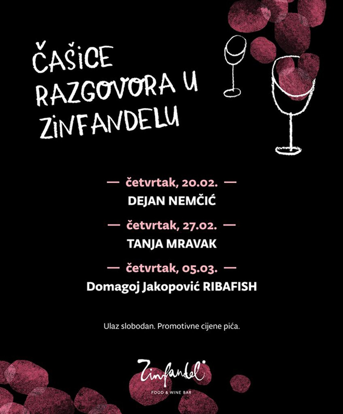 Što se krije iza Čašica razgovora u Zinfandelu?