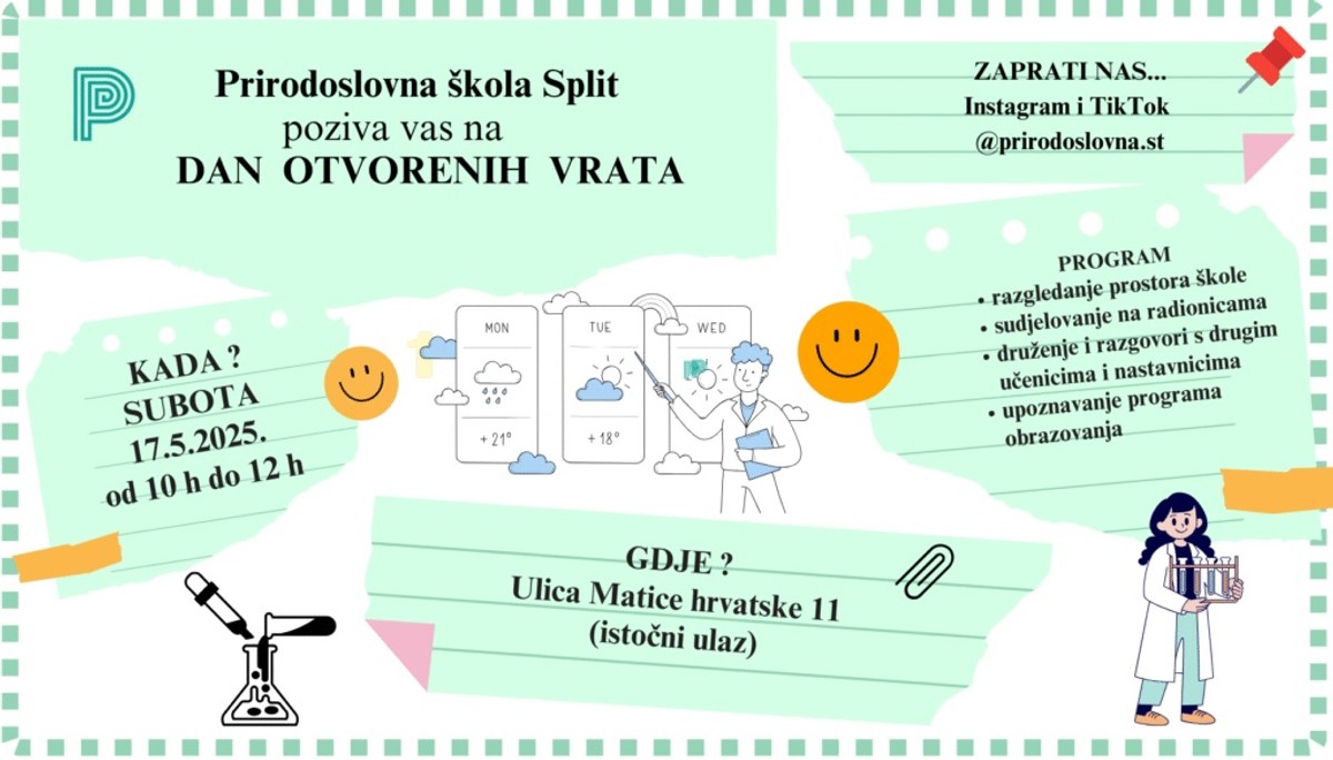Dan otvorenih vrata Prirodoslovne škole Split