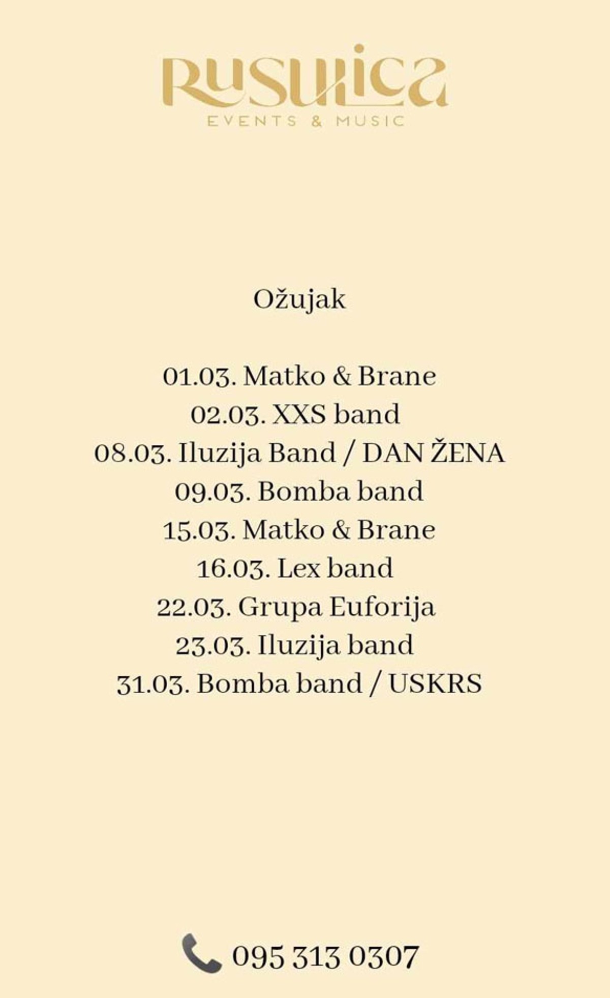 RUSULICA ČASTI Tko ne želi propustiti zabavu u petak?