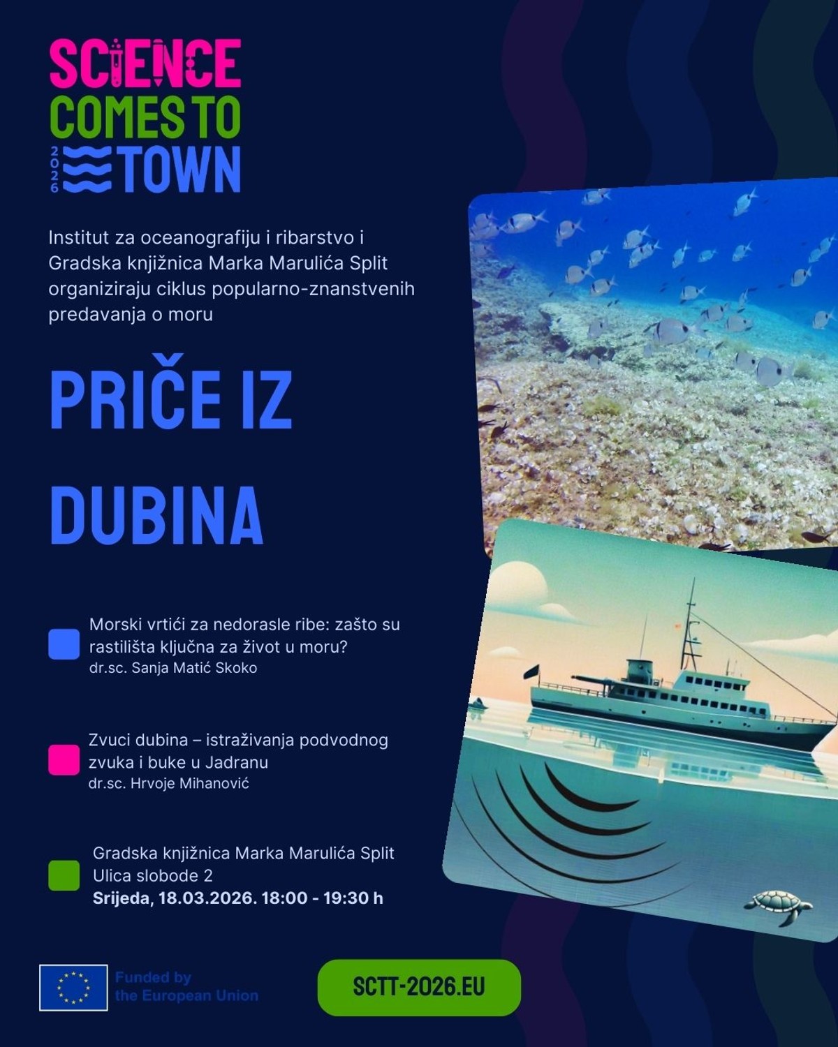 'Priče iz dubina' - ciklus popularno-znanstvenih predavanja o moru u Gradskoj knjižnici Marka Marulića