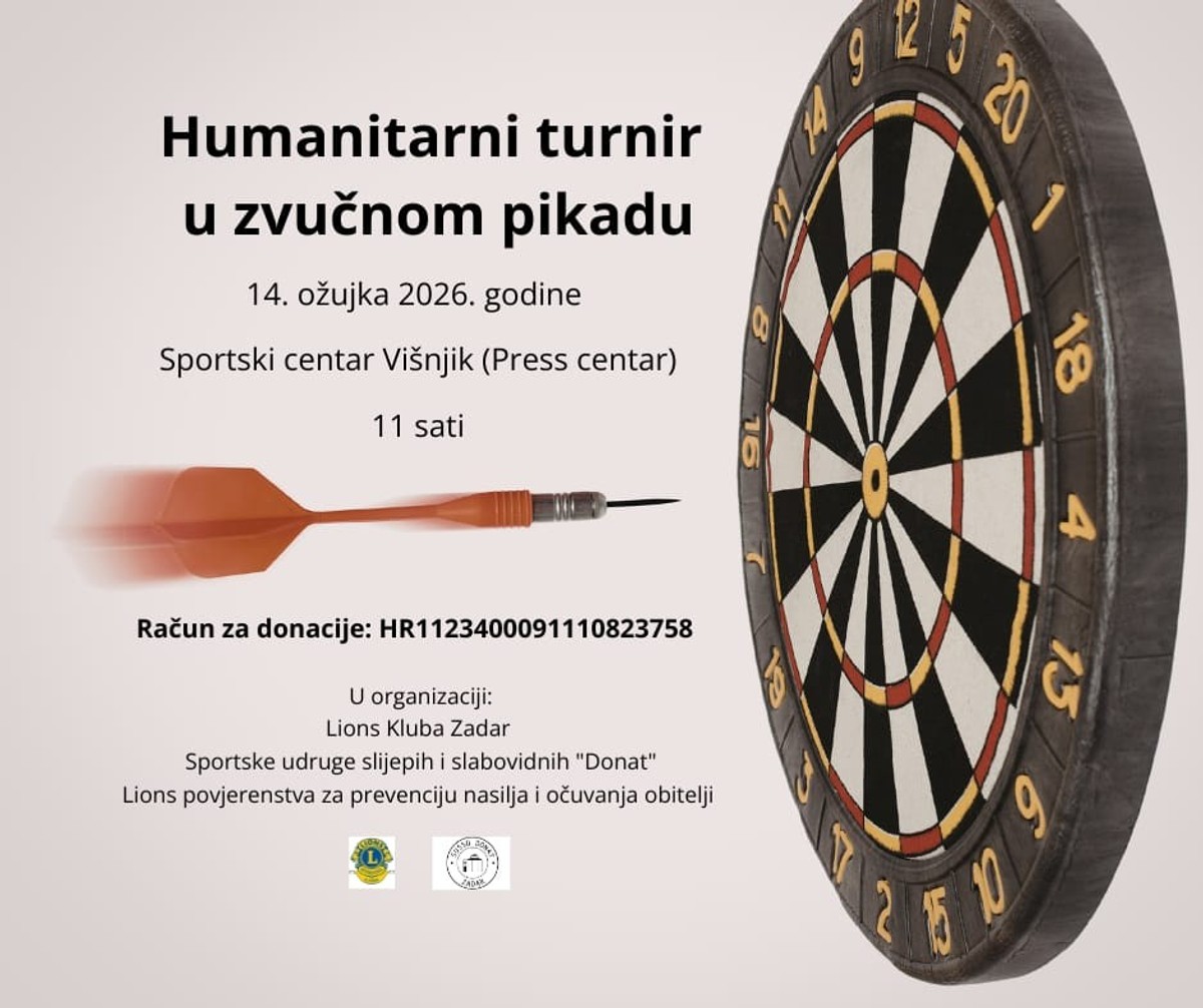 Humanitarni turnir u zvučnom pikadu, prikupljaju se sredstva za udrugu Donat