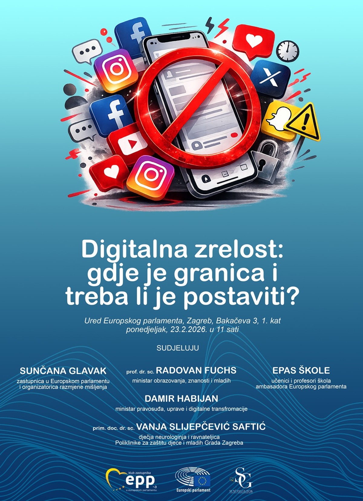 U ORGANIZACIJI EUROPARLAMENTARKE GLAVAK Javna rasprava o uvođenju dobnih ograničenja za korištenje društvenih mreža
