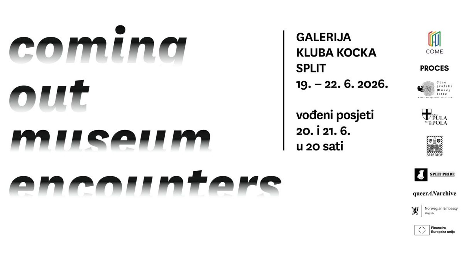 PRVI PUT U SPLITU Coming Out Museum Encounters otvara prostor za queer priče i sjećanja