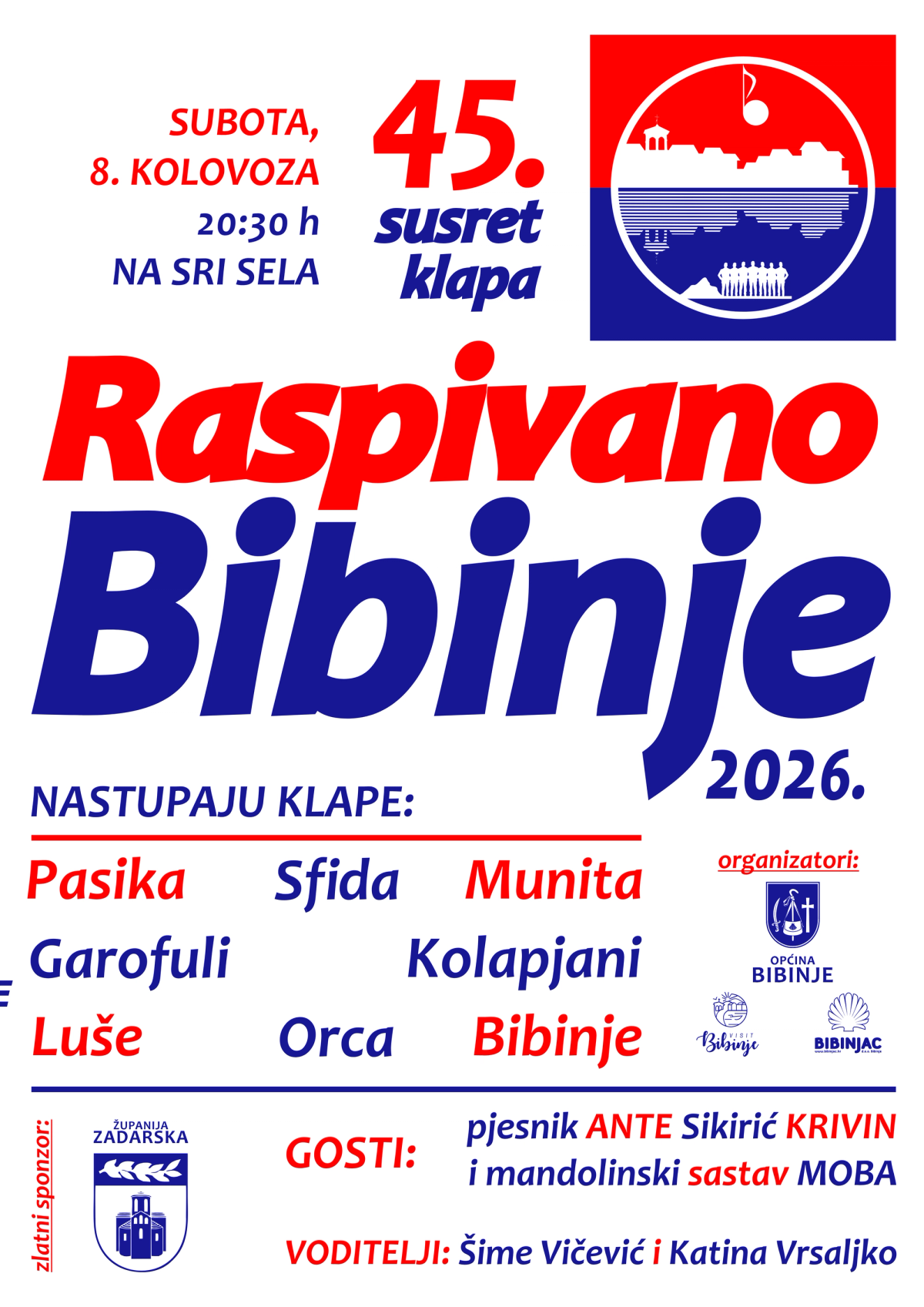  Raspivano Bibinje po 45. put okuplja vrhunske klape