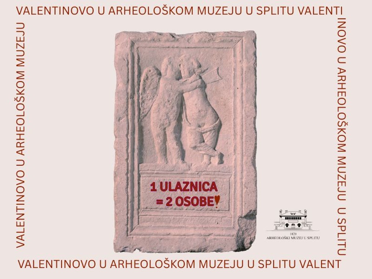 JEDNA ULAZNICA ZA DVIJE OSOBE Za Valentinovo u Arheološki muzej u Splitu ili u Salonu