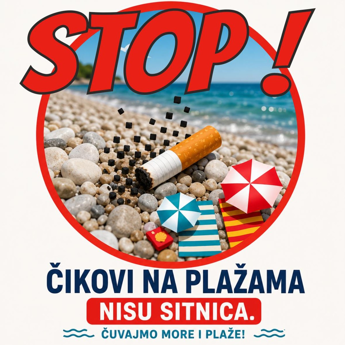 Udruga Spirit pokrenula kampanju: 'Plaža nije pepeljara!'