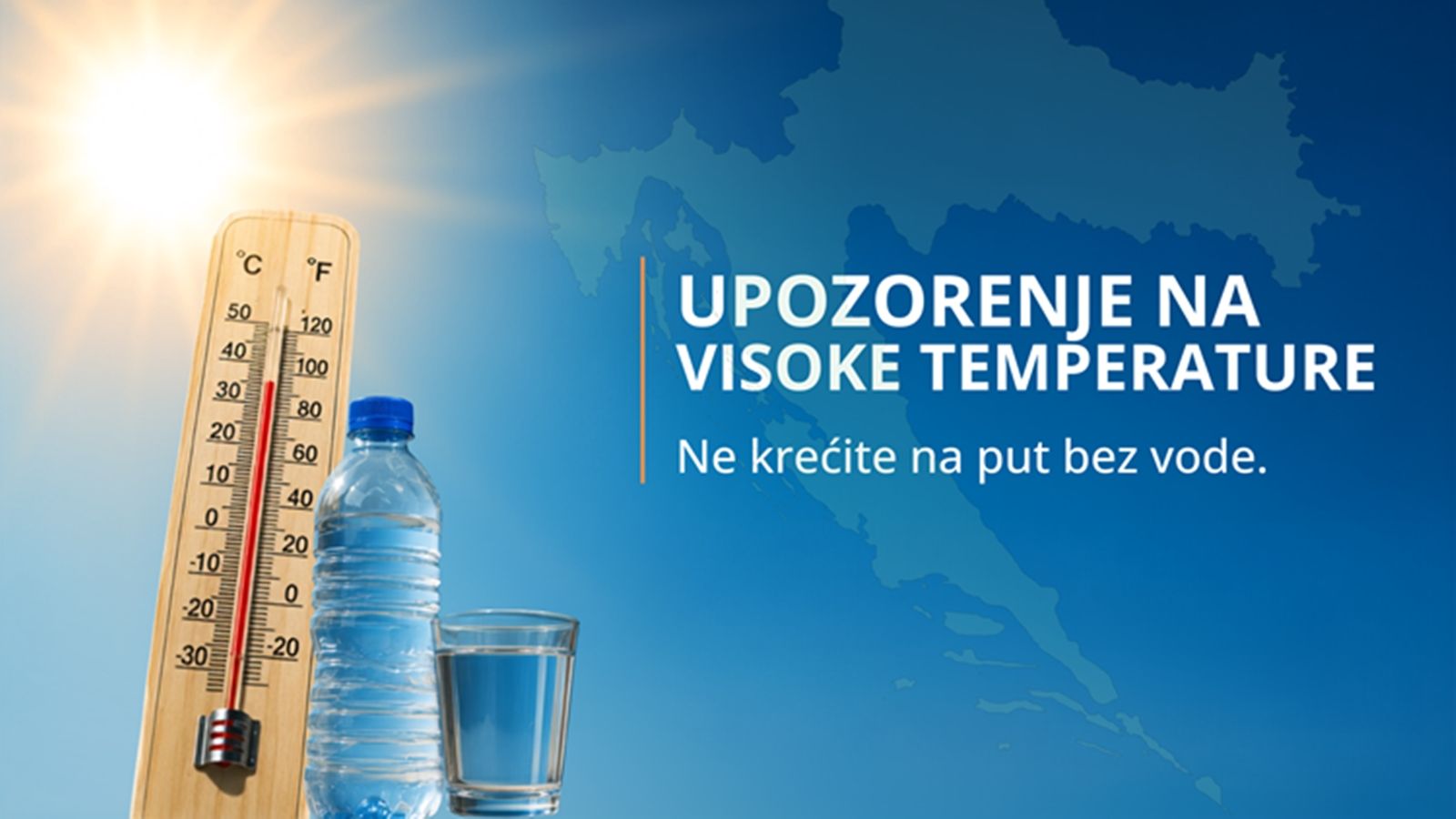 DHMZ upozorava na visoke temperature: Ne krećite na put bez vode