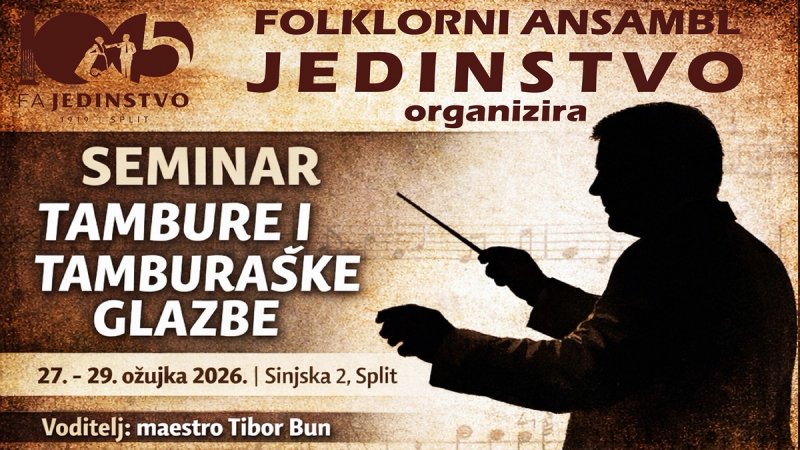 FA Jedinstvo organizira besplatni seminar tambure i tamburaške glazbe