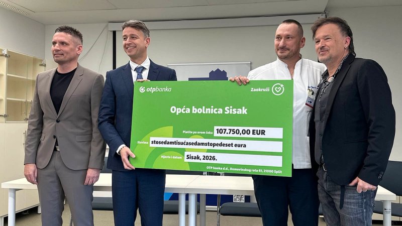 OTP BANKA: Zajedno smo zaokružili 215.500 eura. Tu smo za djecu Opće bolnice Sisak i SOS Dječjeg sela Hrvatska