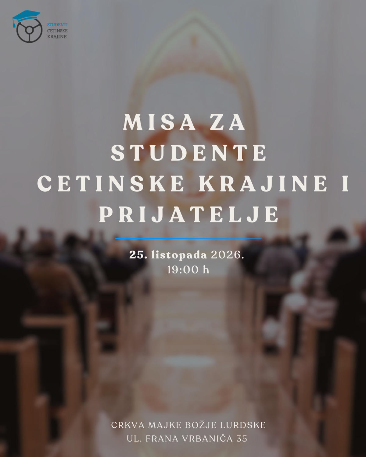 Zagrebački studenti iz Cetinske krajine pozivaju se na misu