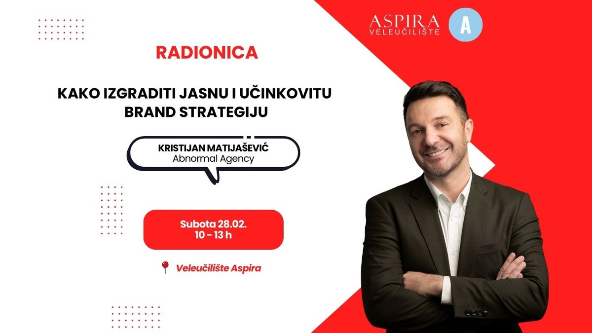 Veleučilište Aspira organizira radionicu izrade brand strategije