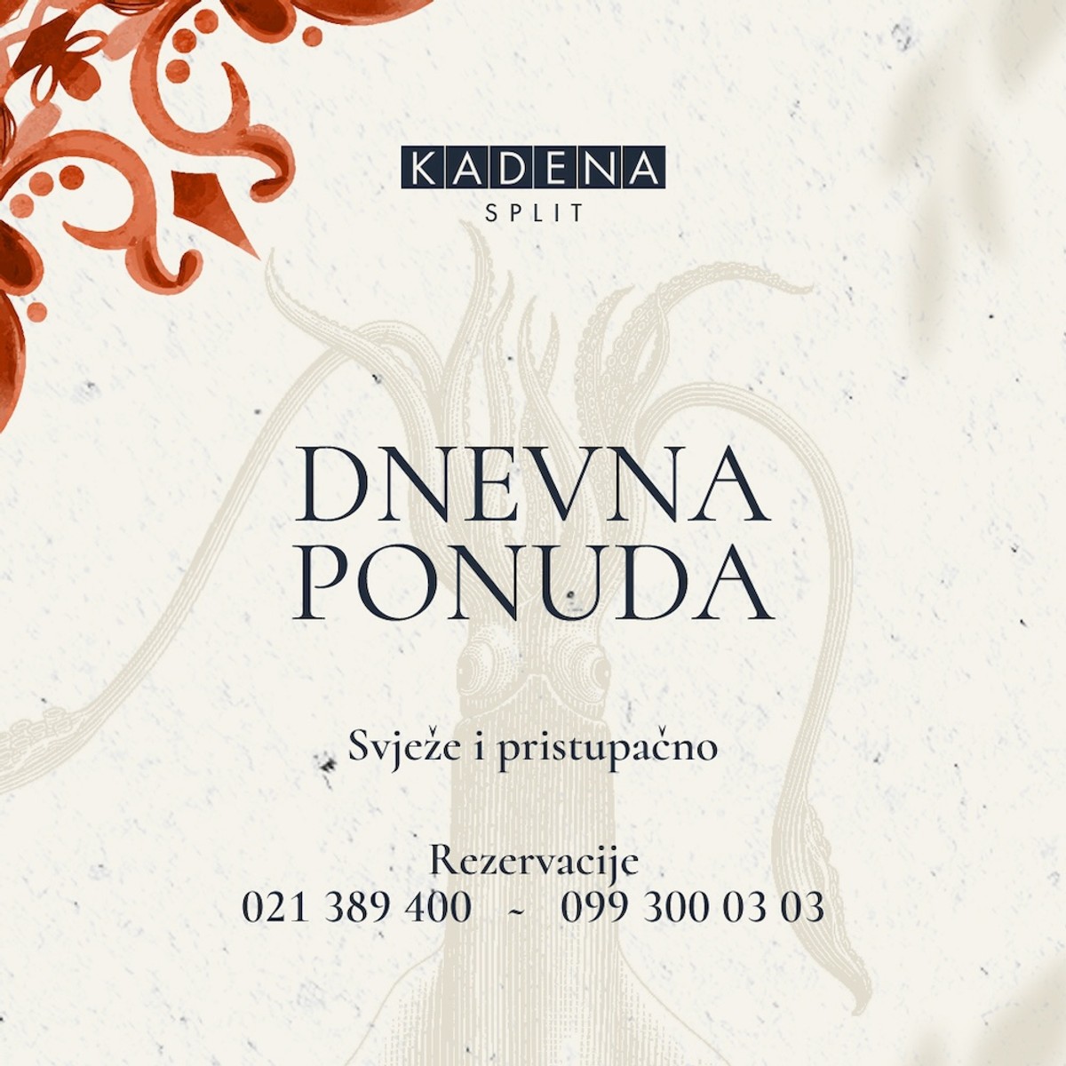 Nova dnevna ponuda splitskog restorana Kadena