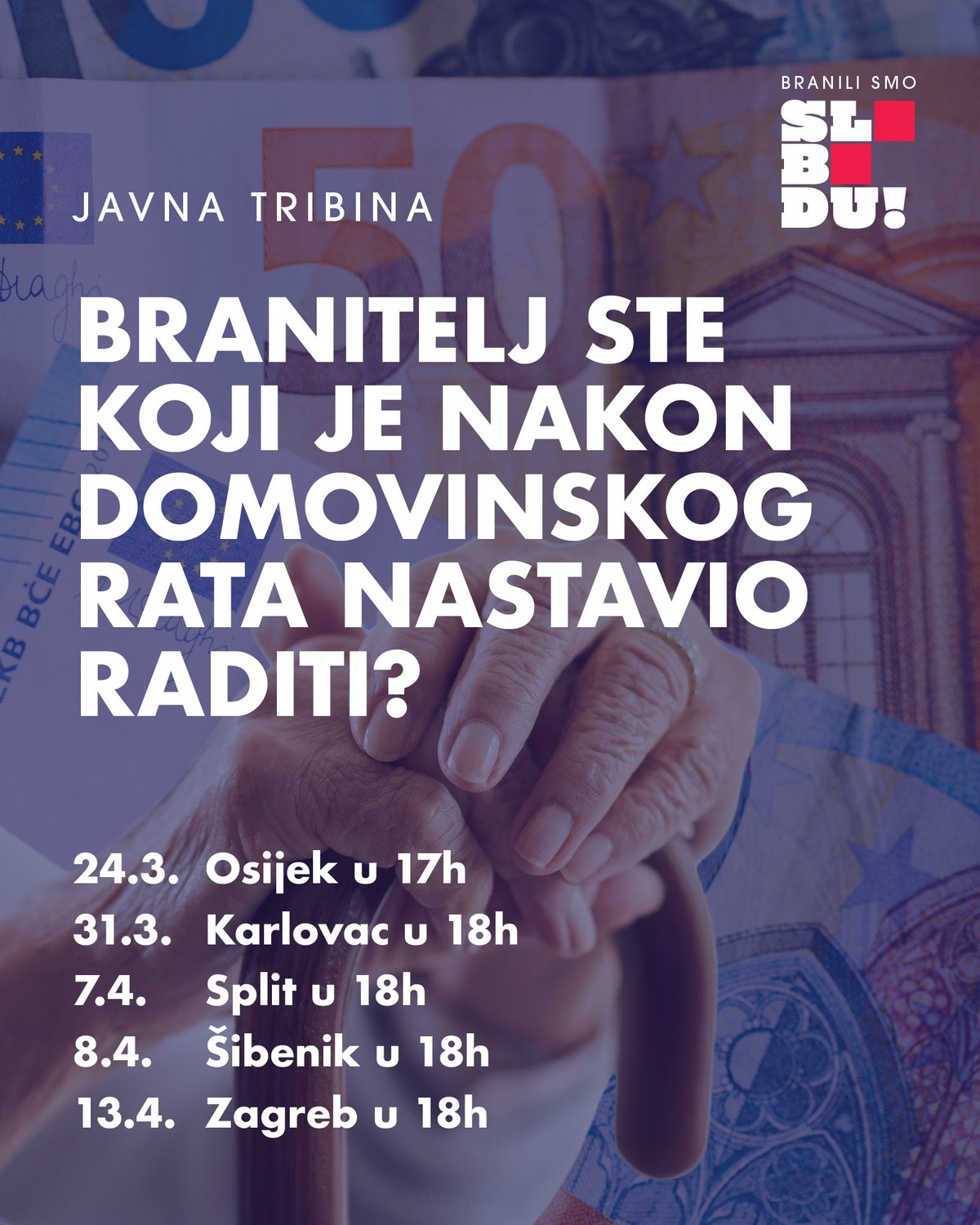 Možemo! poziva na tribine o braniteljskim mirovinama u Splitu i Šibeniku