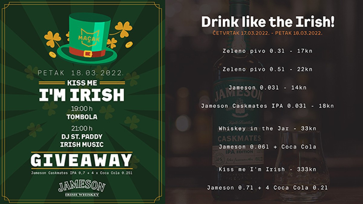 IRSKA NOĆ U MAČKA Nezaboravni program i najbolje akcije