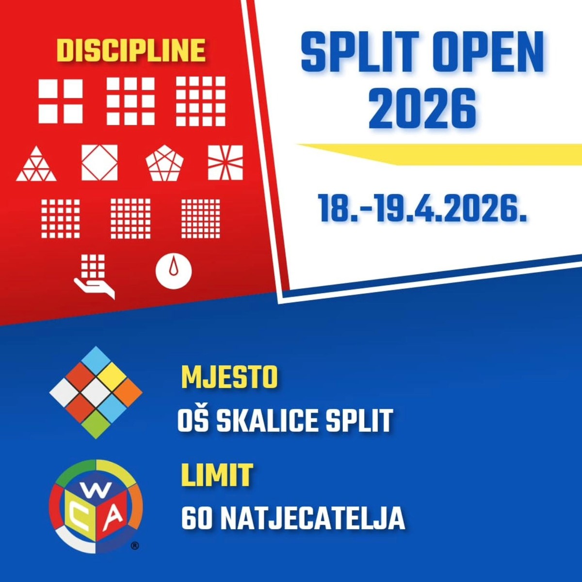 Split domaćin natjecanja u brzom slaganju Rubikove kocke