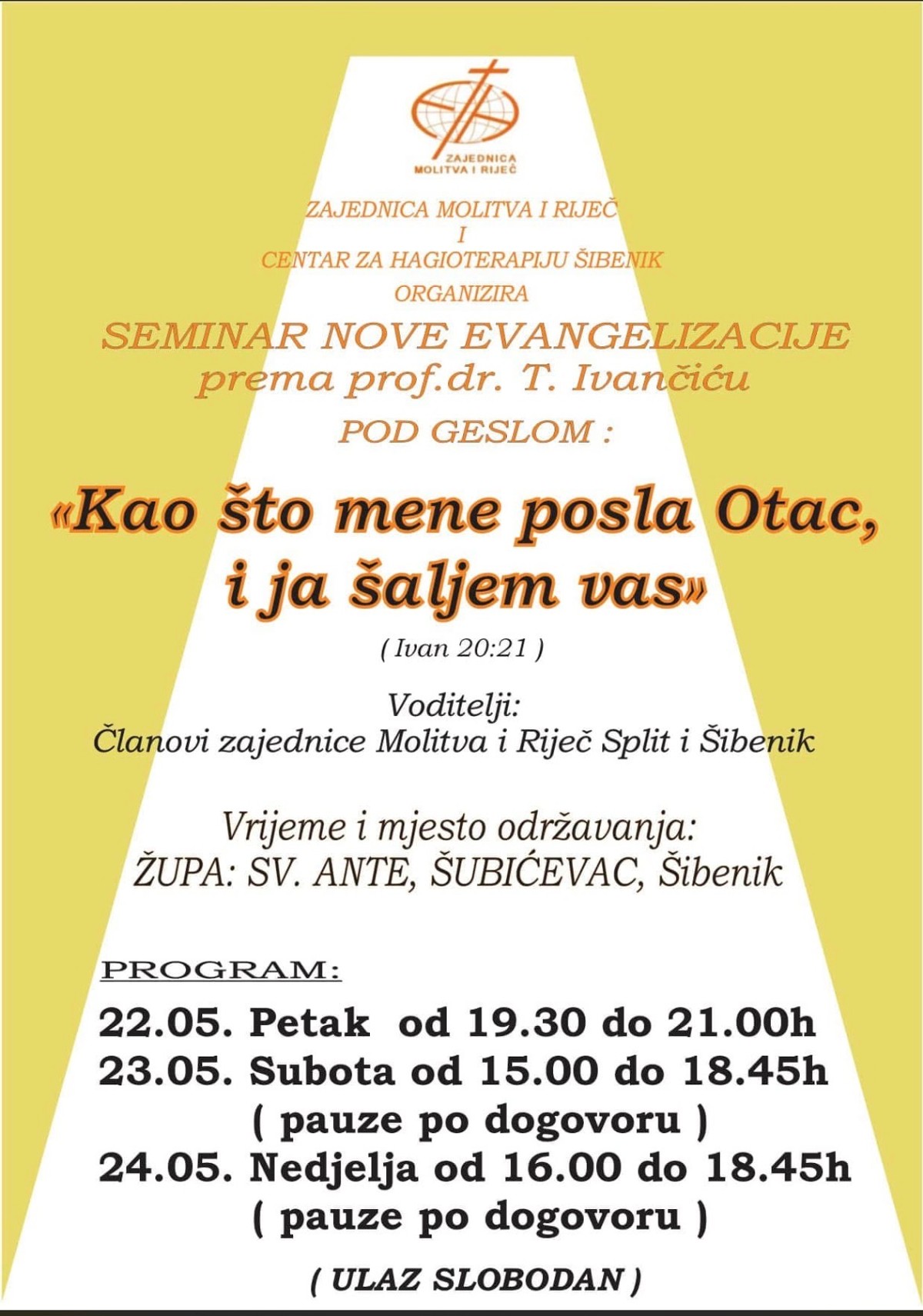 U Šibeniku seminar nove evangelizacije prema učenju prof. dr. Tomislava Ivančića