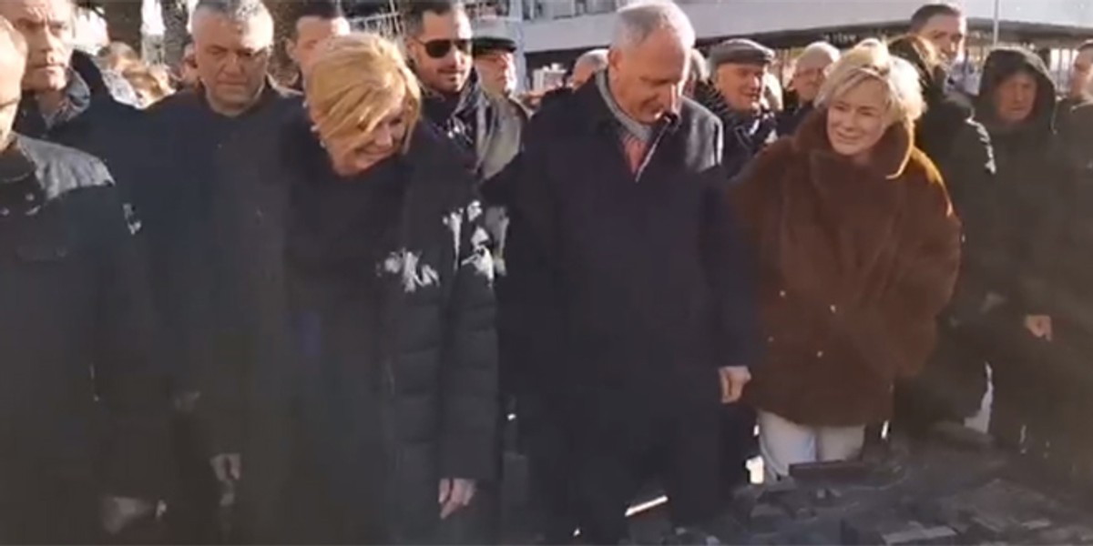 VIDEO Kolindu Grabar-Kitarović na Rivi pristaše grlili, molili za selfieje, savjetovali kako pobijediti Milanovića...