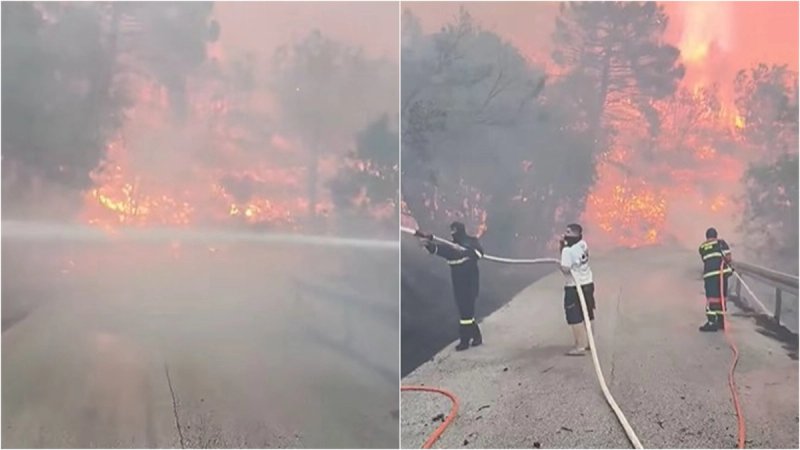 FOTO/VIDEO Izbio novi požar na Pelješcu, hitno preusmjerena dva kanadera iz Omiša!