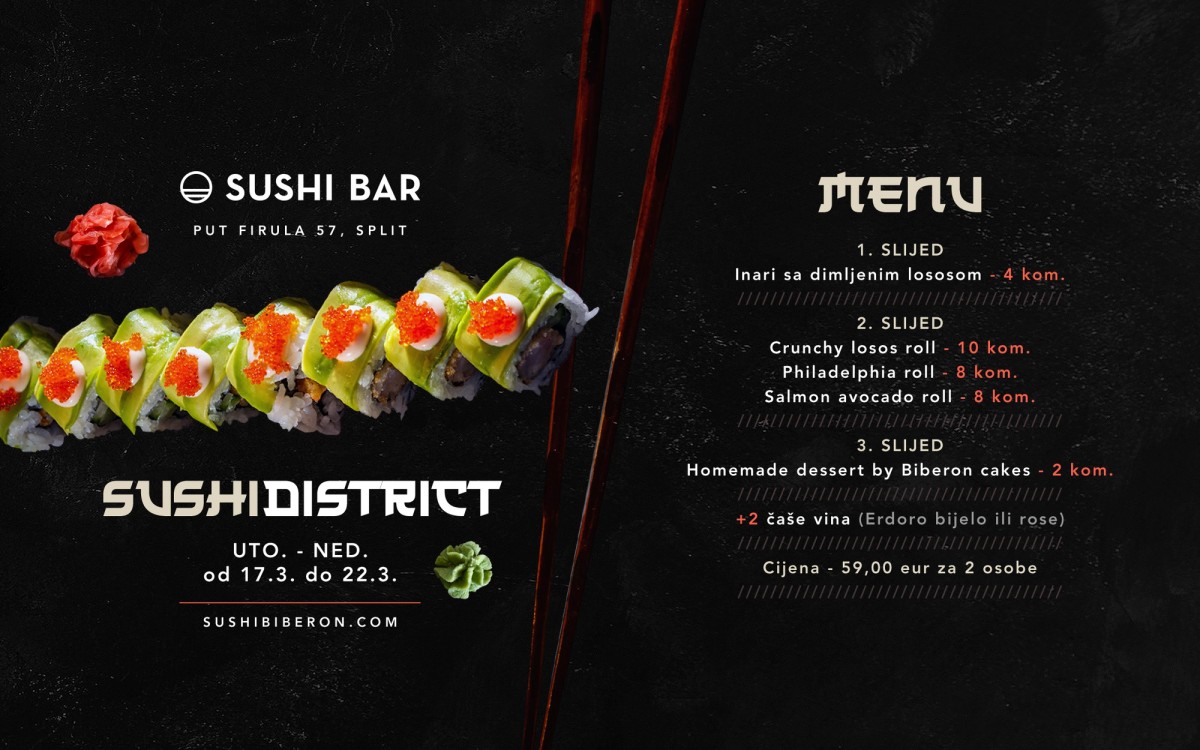 Ovih dana u Biberon Sushi Baru traži se mjesto više