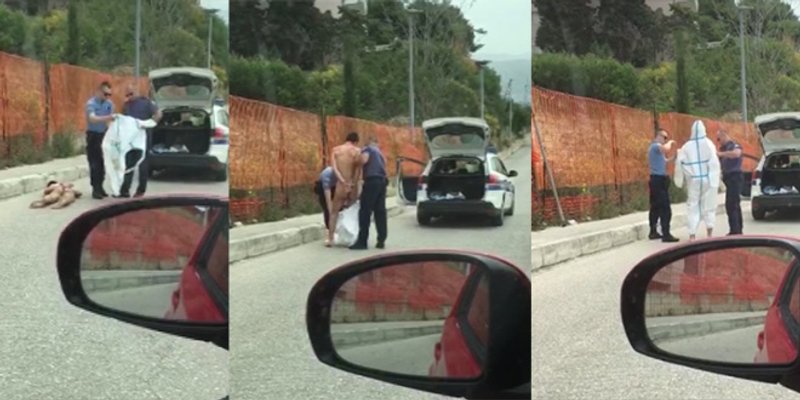 ZAVRŠIO SPLITSKI MARATON Policajci ogrnuli golog trkača i odveli ga liječniku
