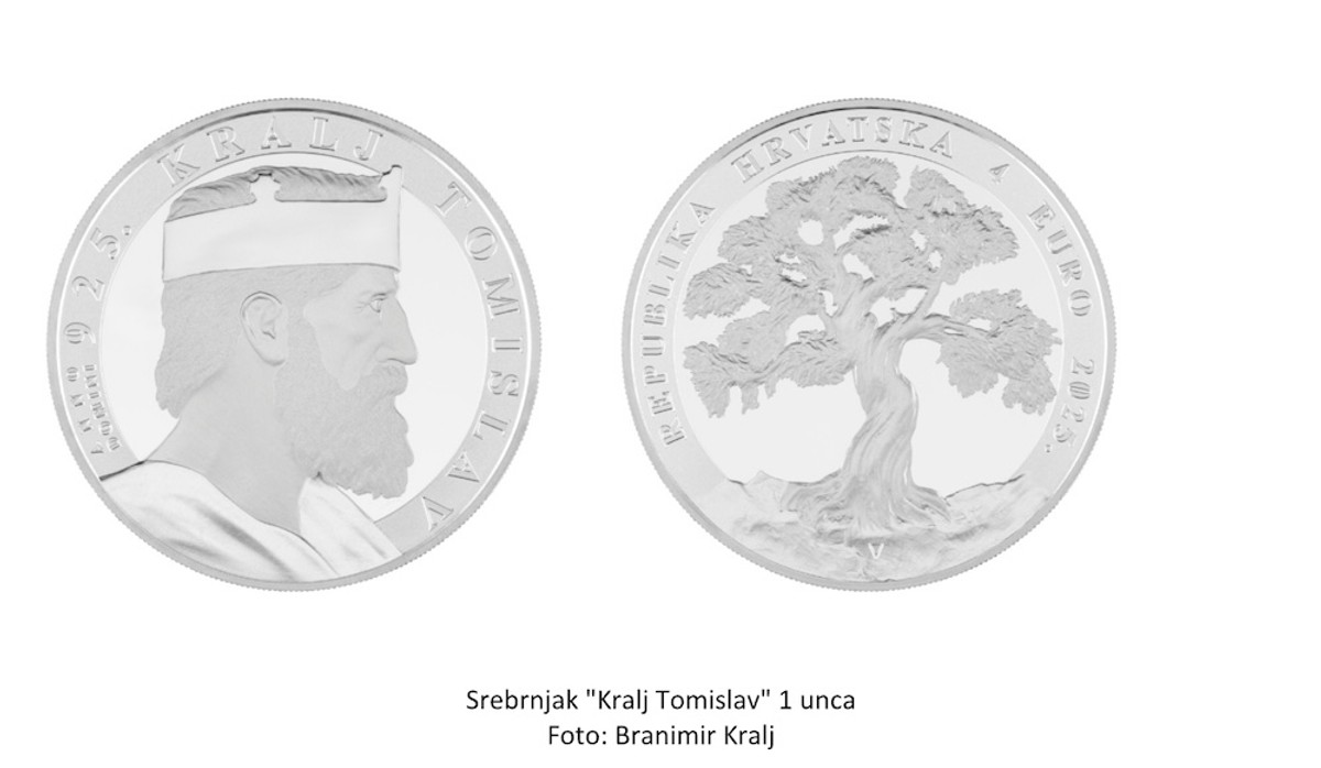 Lik kralja Tomislava krasi novu kovanicu Hrvatske kovnice novca