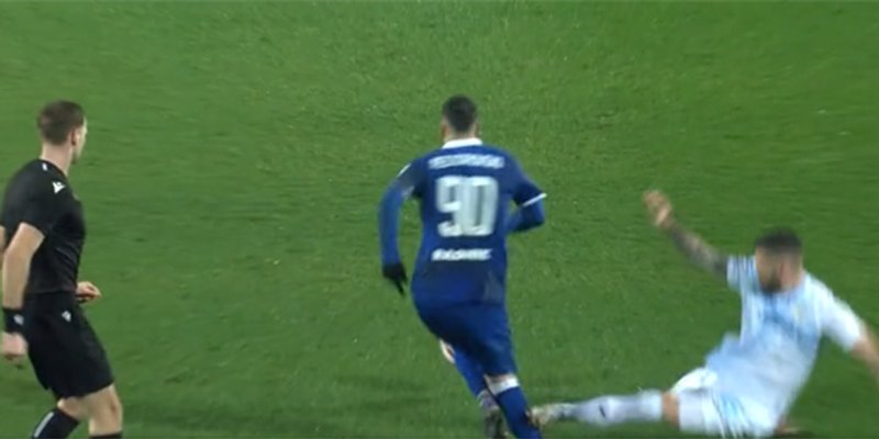 VIDEO: Pogledajte kako je igrač Rijeke zaradio direktan crveni karton