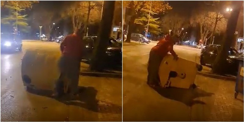 VIDEO: I na Mažuranićevom šetalištu kontejner 'dobio' noge