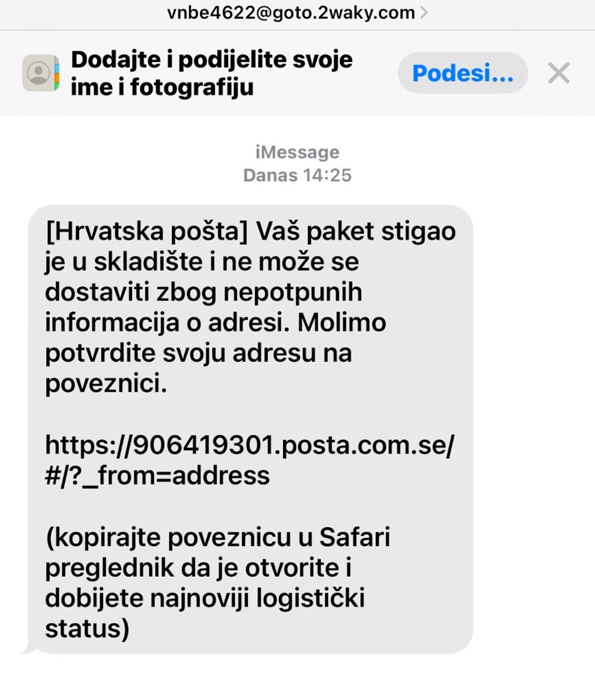 Prevaranti se opet predstavljaju kao Hrvatska pošta: 'Ovo je jedan u nizu pokušaja u posljednje dvije godine'