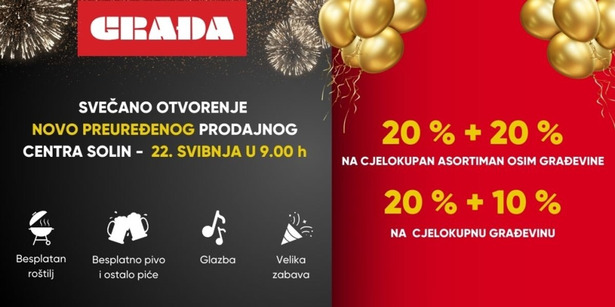 U srijedu veliko slavlje preuređene 'Građe' u Solinu: Ekstra akcije, besplatna hrana, piće i DJ za sve