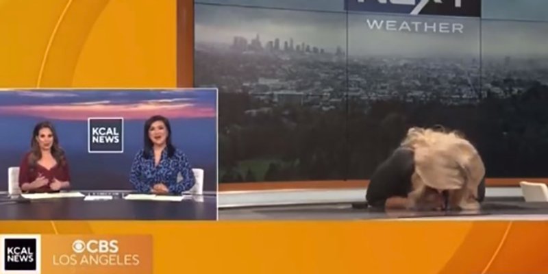 VIDEO Meteorologinja se onesvijestila tijekom emisije uživo